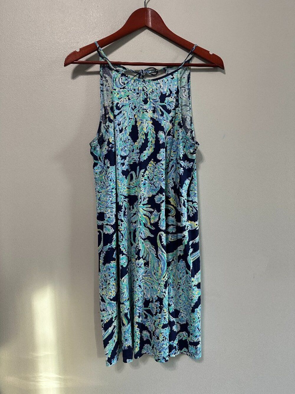 Lilly Pulitzer Womens Margot Swing Dress Size Small Scuba Doo Blue Sleeveless